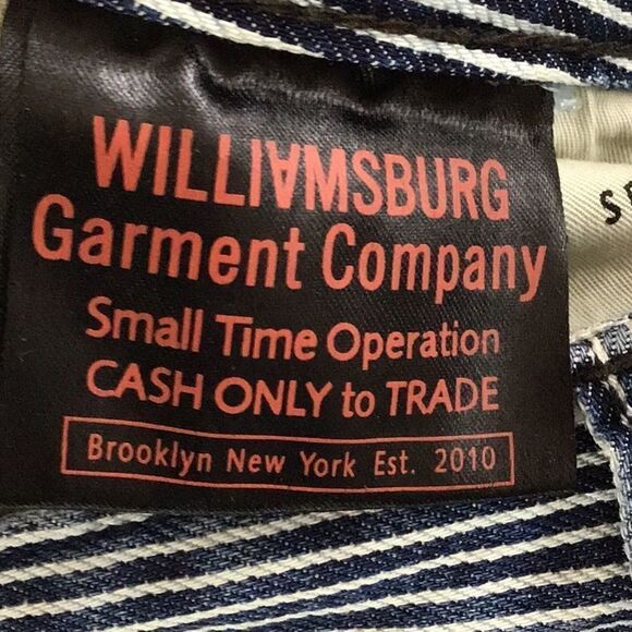 Williamsburg Garment Co. striped custom low rise skinny jeans made in Brooklyn - Picture 8 of 10